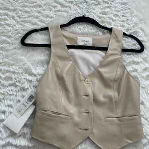Wilfred Soft Cream Vegan Leather Vest